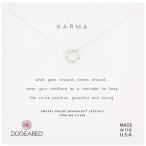 Dogeared Womens SS Mini Slide Karma Chain Necklace, Silver, 16