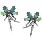 Betsey Johnson (GBG) Fairy Forest Stone Fairy Stud Earrings, Blue, One