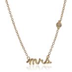 Syd by SE "Mrs" Necklace with Diamond Bezel