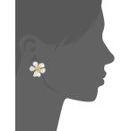 Kenneth Jay Lane Gold Crystal White Pearl Flower Clip-On Earrings