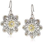 Lucky Brand Flower Drop Earrings, Two Tone, One Size