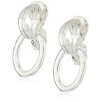 Napier Silver-Tone Double Drop Clip On Earring