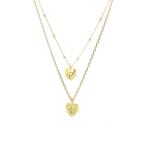 Ettika Women's Layered Heart Necklace in Gold, One Size