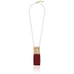 Lucky Brand Women's Silk Tassle Pendant Necklace, Gold, One Size