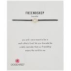 Dogeared Friendship Crystal On Black Cord Bracelet, Gold Dipped, 9"