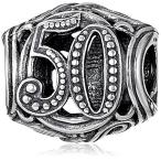 Chamilia Sterling Silver 50 Milestone Bead Charm