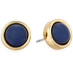 Trina Turk "Core Ii" Gold/Navy Resin Stud Earrings