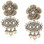 Marchesa Women's White Large Eye Drop Earrings, Gold/White, One Size