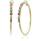 Sorrelli Mango Tango Women's Large Mixed Media Hoop Earring, Bright Mu