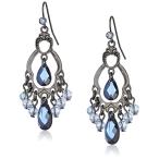 1928 Jewelry Classic Blue Chandelier Earrings