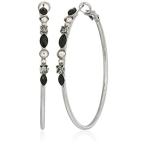 Sorrelli Black Onyx Large Mixed Media Hoop Earrings