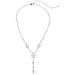 Anne Klein Women's Pearl Y Necklace, White