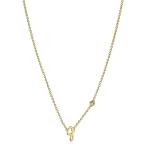 Syd by SE "J" Initial Necklace with Diamond Bezel