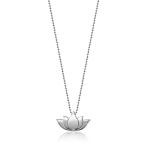 Alex Woo "Little Faith" Sterling Silver Lotus Blossom Pendant Necklace