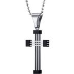 Timeless Confidence: Unisex Stainless Steel Modern Cross Pendant Neckl