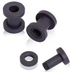 Black Matte Finish Screw Tunnel Plug