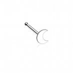 WildKlass Jewelry Golden Dainty Crescent Moon Icon Nose Stud Ring 316L