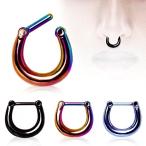 PVD Plated 316L Smooth Basic Septum Clicker