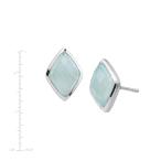 Silpada 'Helena' Natural Chalcedony Stud Earrings in Sterling Silver