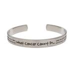 Artisan Owl What Cancer Cannot Do Inspirational Recovery Cuff Bracelet