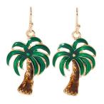Artisan Owl - Palm Tree Tropical Dangle Earrings