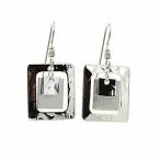 Silver Forest Open Hammered Silver Earrings