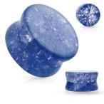 Blue Shattered Glass Double Flared Saddle Plugs - Choose From Multiple