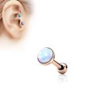 Opal Set Flat Top 316L Surgical Steel WildKlass Cartilage/Tragus Barbe