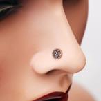 WildKlass Jewelry Rose Gold Mandela Filigree Icon L-Shaped Nose Ring 3