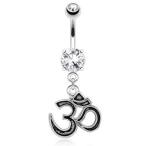 Om Casting Styled and Outlined Dangle 316L Surgical Steel WildKlass Na