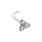 Triquetra Trinity Knot WildKlass L-Shape Nose Ring