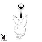 Playboy Bunny 316L Surgical Steel 16G Petite Navel Ring (Sold by Piece