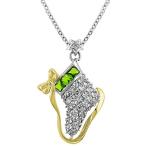 WildKlass Ice Skate Cubic Zirconia Pendant