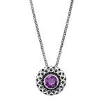 Silpada 'Mulberry' 1 1/5 ct Natural Amethyst Pendant Necklace in Sterl