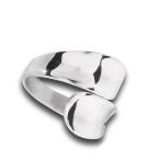 Modern Double Spoon Curved Concave Wrap Ring New Stainless Steel Band