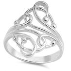 Knot Bead Braid Unique Ring New .925 Sterling Silver Band Size 9