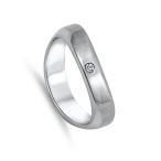 Fashion Thumb Ring Clear CZ Classic New 316L Stainless Steel Band Size