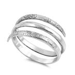 Open Spiral Thumb Unique Ring New .925 Sterling Silver Band Size 10