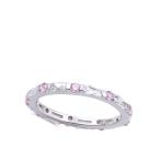 Eternity Pink CZ Stackable Cute Ring New .925 Sterling Silver Band Siz