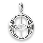 Celtic Peace Sign Pendant .925 Sterling Silver Unity Infinity Knot Hip