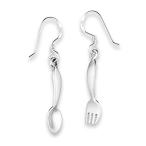 Foodie Spoon and Fork Flatware .925 Sterling Silver Utensils Simple Da