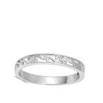 Swirl Filigree Cutout Fashion Unique Ring .925 Sterling Silver Band Si