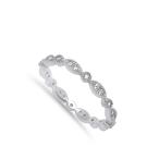 Eternity Band Designer Clear CZ Cute Ring New .925 Sterling Silver Siz