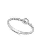 Rope Bead Ball Fashion Ring New .925 Sterling Silver Thin Toe Band Siz