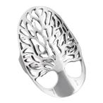 High Polish Filigree Tree of Life Wide Ring .925 Sterling Silver Band