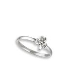 Oxidized Shamrock Clover Holiday Ring New .925 Sterling Silver Band Si