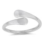 Open Loop Fashion Cute Simple Fun Ring New .925 Sterling Silver Band S