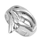 High Polish Criss Cross Knot Cute Ring New .925 Sterling Silver Band S