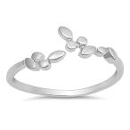 Tree Branch Little Leaves Open Vine Ring New 925 Sterling Silver Band