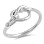 Love Knot Loop Friendship Infinity Ring New .925 Sterling Silver Band